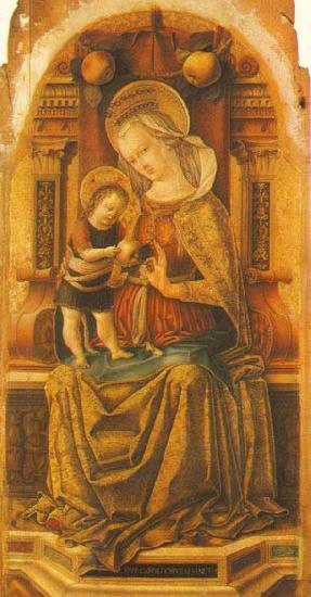 CRIVELLI, Carlo Virgin and Child Enthroned around China oil painting art